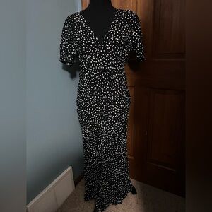 a new day Black and White Patterned Maxi Dress